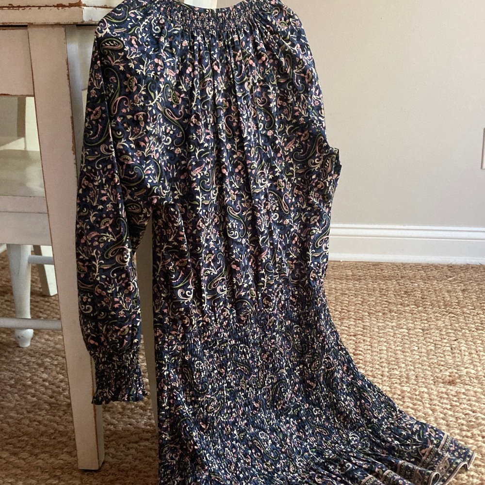 New: Veronica Beard Karlina Smocked Cotton Dress. Size 6 - Picture 10 of 15